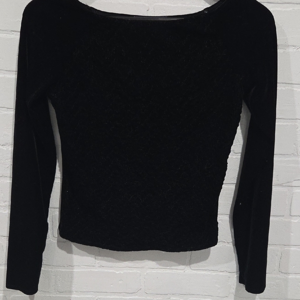 Bisou Bisou Black Long Sleeve Top